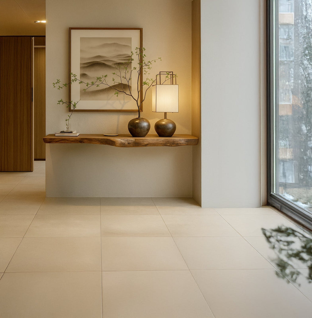 Live Edge Wall Floating Shelf – Handmade Solid Wood Console Shelf for Entryway